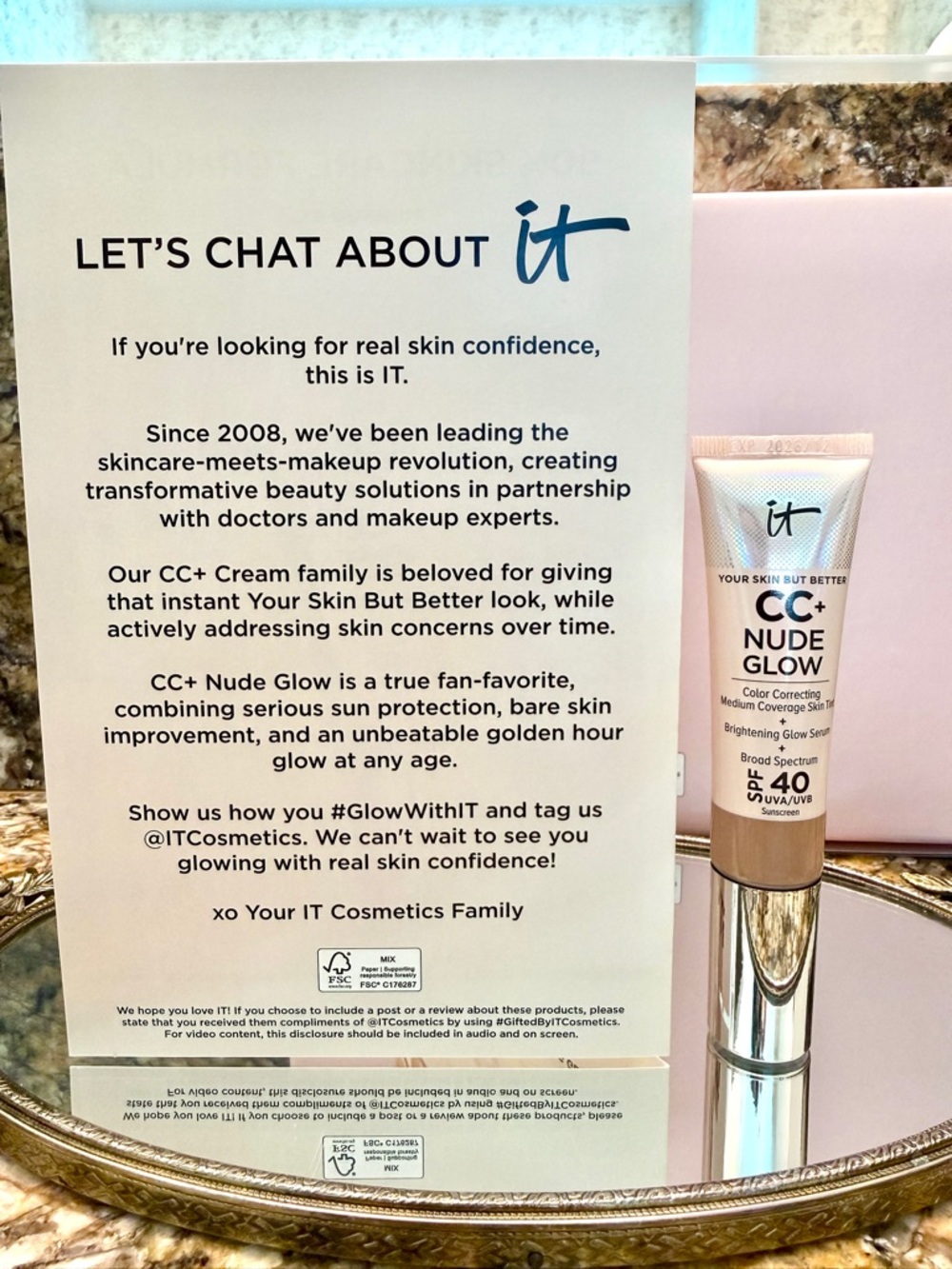 CC+ Nude Glow Lightweight Foundation + Glow Serum SPF 40 Neutral Tan EXP 12/26 - Picture 7 of 16